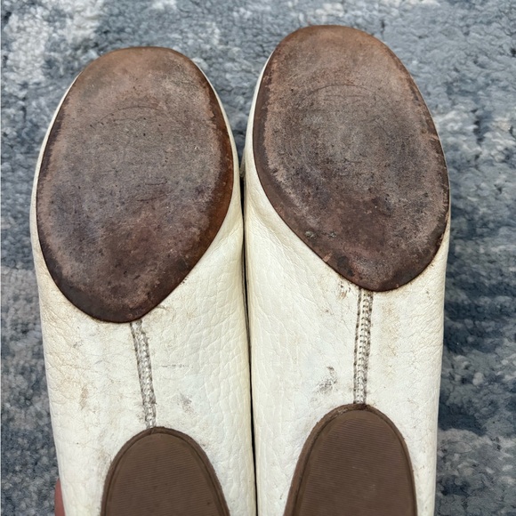 Tory Burch Leather Whipstitch Trim Loafers, Women’s 8M, Bone - Picture 14 of 15